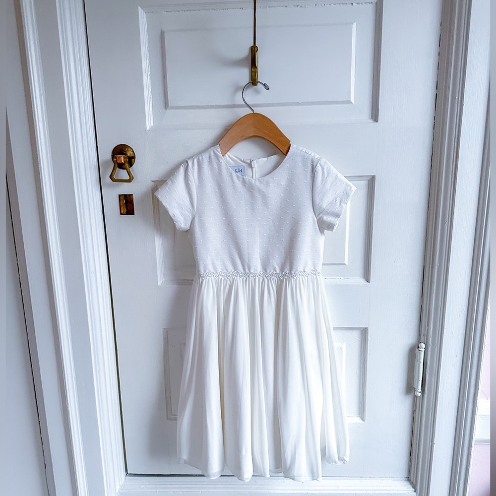 BHLDN My Twirl white bridesmaid party dress